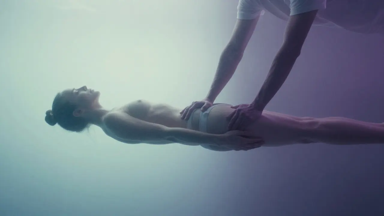 Conceptual art contrasting relaxation and deep tissue massage
