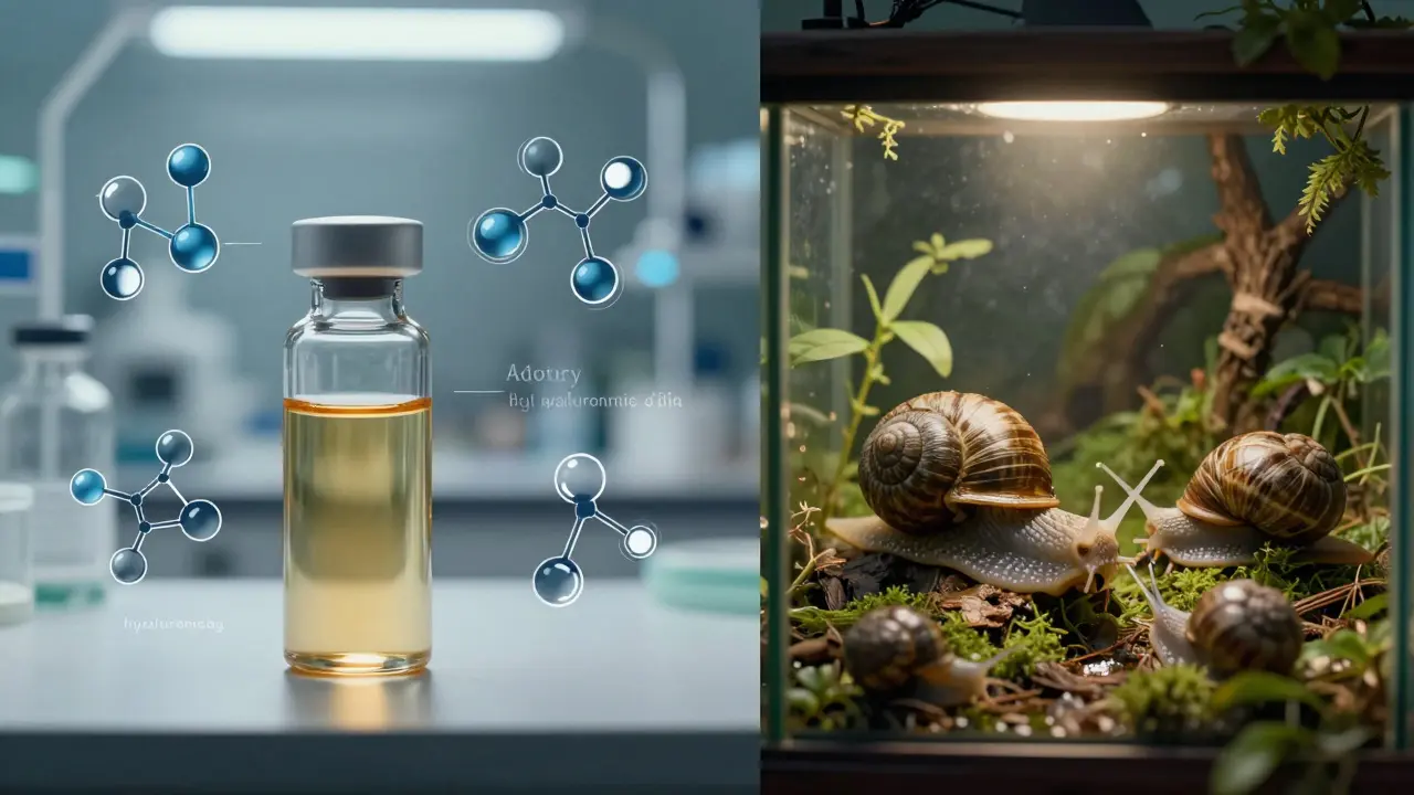 Comparison of lab-purified serum versus live snails in terrarium
